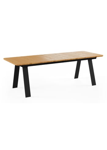 Naver Collection - Tavolo da pranzo - Chess Solid Table Inkl. 1 Butterfly extension leaf / GM 3420 by Nissen & Gehl - Oiled Oak / Black powder coated steel