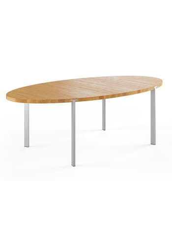 Naver Collection - Ruokapöytä - Extension Oval Table / GM 2142 & 2152 by Nissen & Gehl - GM 2142 Oiled Oak / Stainless steel