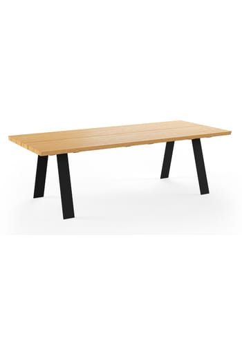 Naver Collection - Ruokapöytä - Plank Table / GM 3200 by Nissen & Gehl - Oiled Oak / Black powder coated steel