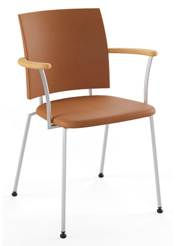 Naver Collection - Esstischstuhl - Panther Chair / GM 4115 by Henrik Lehm - Oiled Oak / Naver Select Cognac Leather / Stainless steel