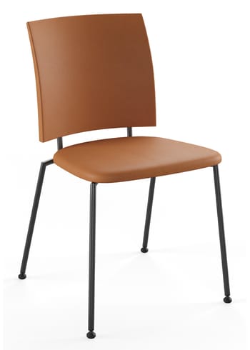 Naver Collection - Cadeira de jantar - Panther Chair / GM 4115 by Henrik Lehm - Naver Select Cognac Leather / Black powder coated steel