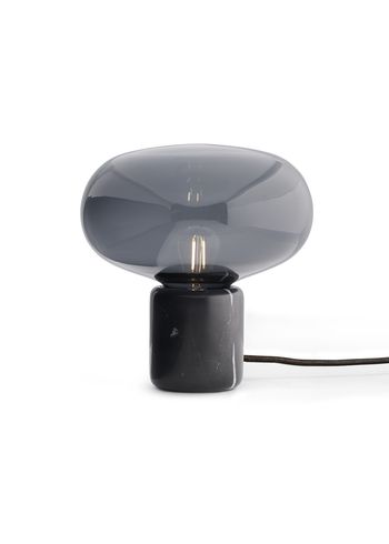 New Works - Bordslampa - Karl Johan Table Lamp - Smoked Glass / Black Marquina