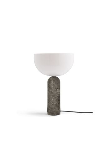 New Works - Bordslampa - Kizu Table Lamp - Large - Gris du Marais Marble w. White Acrylic