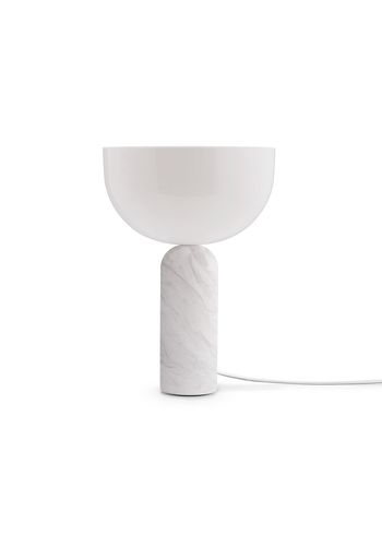 New Works - Table Lamp - Kizu Table Lamp - Small - White Marble w. White Acrylic