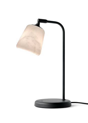 New Works - Lampada da tavolo - Material Table Lamp - Black Base w. White Marble