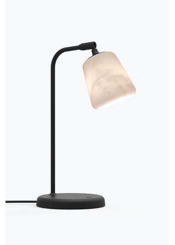 New Works - Bordlampe - Material Table Lamp - Black Base w. White Marble
