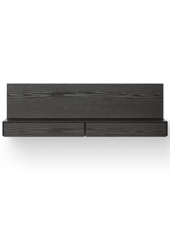 New Works - Shelf - Tana Wall Mounted Media Module - Black Stained Oak