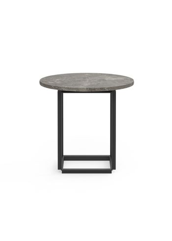 New Works - Mesa de centro - Florence Side table - Gris du Marais Marble w. Black Frame