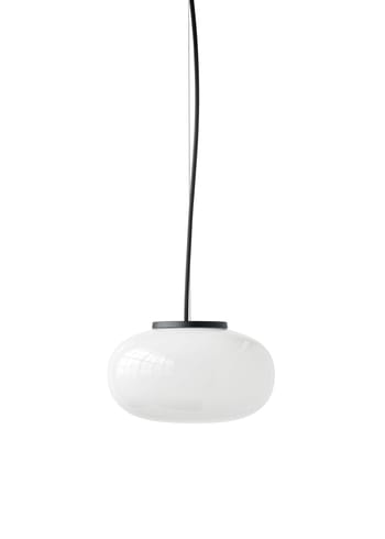 New Works - Lamp - Karl-Johan Pendant lamp - Small - White Opal Glass w. Black Fitting
