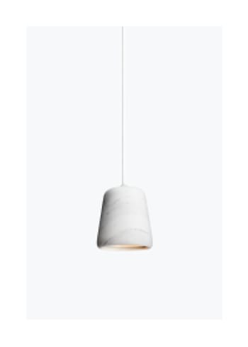 New Works - Lampe - Material Pendant w. White Fitting - White Marble