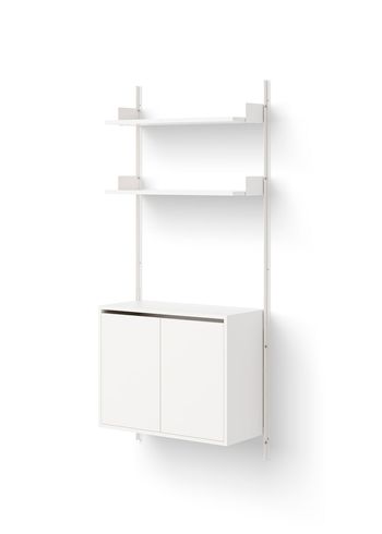 New Works - Shelving system - New Works Wall Shelf 1900 Cabinet Tall w. Doors - White / White