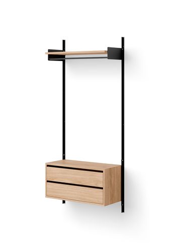 New Works - Shelving system - New Works Wardrobe Shelf Cabinet w. Drawers - Oak / Black