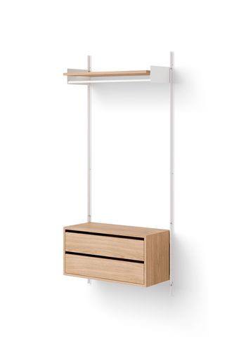 New Works - Shelving system - New Works Wardrobe Shelf Cabinet w. Drawers - Oak / White