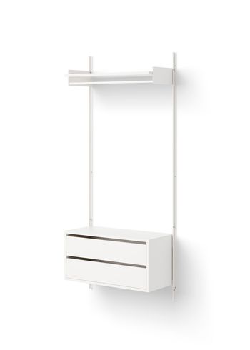 New Works - Sistema di scaffalature - New Works Wardrobe Shelf Cabinet w. Drawers - White / White