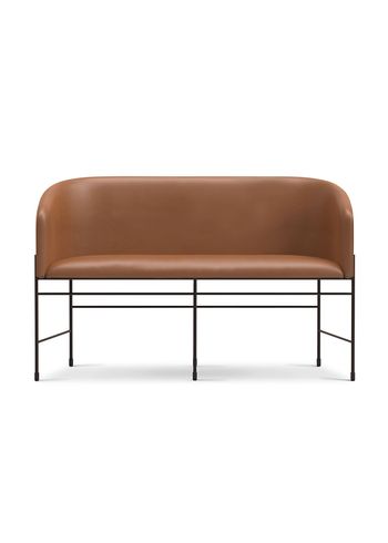 New Works - Canapé - Covent Love Seater - Sørensen Leather Shade Ochre 20291 / Frame: Black