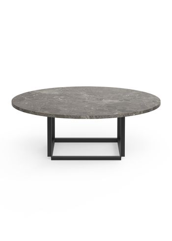 New Works - Coffee Table - Florence Coffee Table - Gris du Marais Marble w. Black Frame