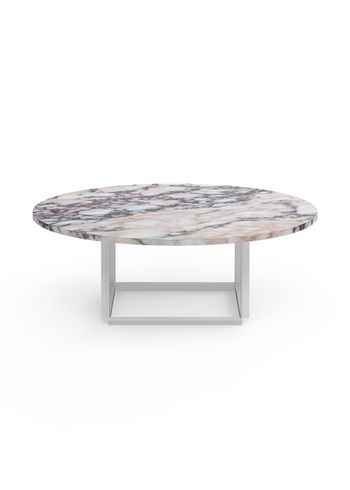 New Works - Coffee Table - Florence Coffee Table - White Viola Marble m. Hvid Ramme