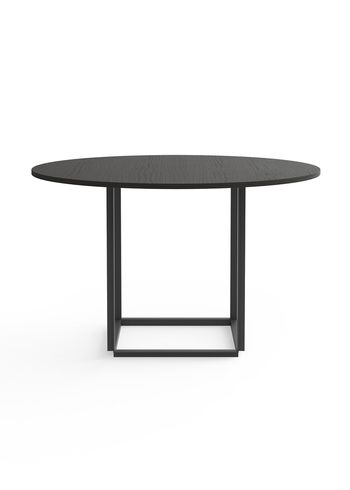 New Works - Dining Table - Florence Dining Table Ø120 - Black stained ash w. Black Frame