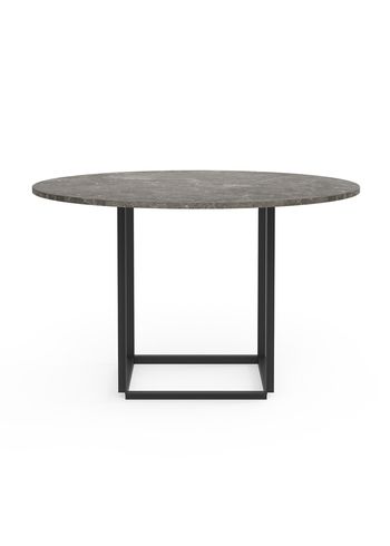 New Works - Table à manger - Florence Dining Table Ø120 - Gris du Marais w. Black Frame