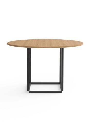 New Works - Mesa de jantar - Florence Dining Table Ø120 - Natural oiled oak w. Black Frame