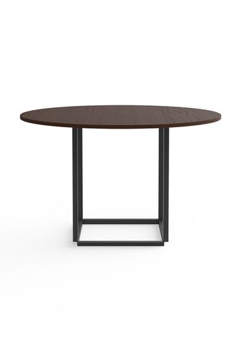 New Works - Eettafel - Florence Dining Table Ø120 - Smoked oak w. Black Frame