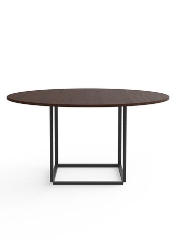 New Works - Mesa de jantar - Florence Dining Table Ø145 - Smoked oak w. Black Frame