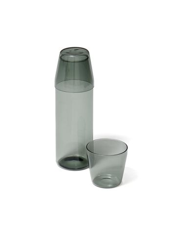 NINE - Glas - Milk Set Of 1 Carafe + 2 Glasses - Grey