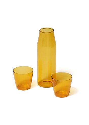 NINE - Vidro - Milk Set Of 1 Carafe + 2 Glasses - Yellow