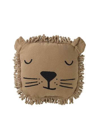 Nobodinoz - Almohada para niños - Landscape Embroidered Cushion Lion - Sesame