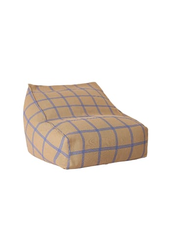 Nobodinoz - Dog clothes - Armchair Beanbag Vibes - Brown blue windowpane