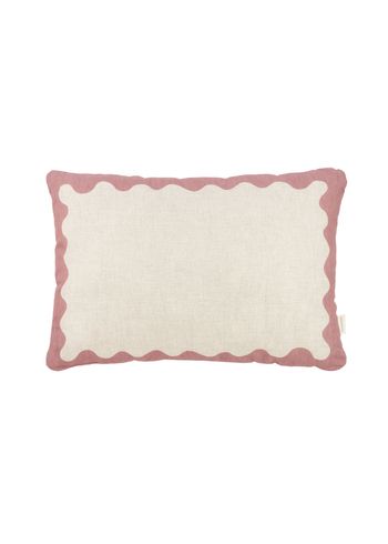 Nobodinoz - Künstliche Blumen - Rectangular Cushion In French Linen Vibes L - Pink