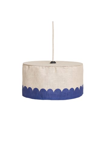 Nobodinoz - Klosz - Linen Pendant Lampshade Diam. 40cm Vibes - Blue