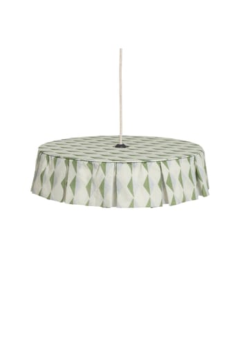 Nobodinoz - Lamp Shade - Pendant Lampshade Diam. 50cm Vibes - Green blue harlequin