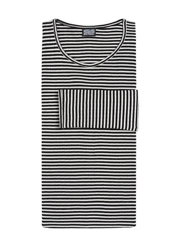 Nørgaard paa Strøget - Halenka - #101 Fine Stripe T-shirt - Black/Ecru