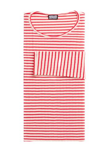 Nørgaard paa Strøget - Blúzka - #101 NPS Stripes T-shirt - Ecru/Red