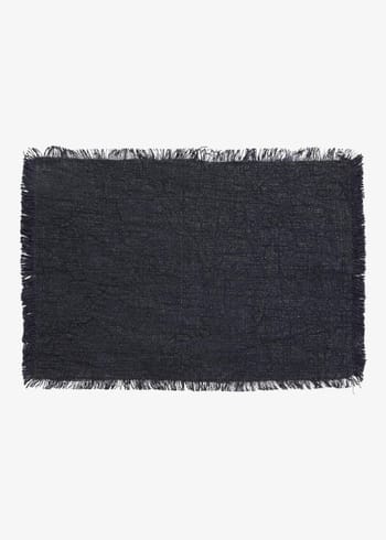 Nordal - Colocar alfombra - ATRIA dækkeserviet med frynser - Dark Blue