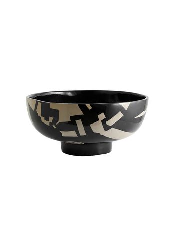 Nordal - Dekorativ skål - Lipsi Deco Bowl - Black/Beige