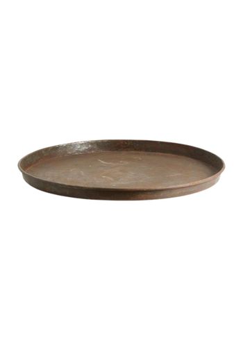 Nordal - Serveerschaal - LOMBOK round tray - Antique brown - Large