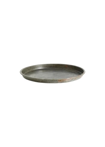 Nordal - Fat - LOMBOK round tray - Antique grey - Medium