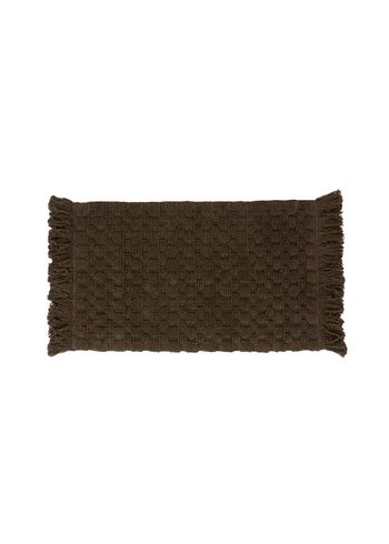 Nordal - Gulvtæppe - LUNA bath rug w/fringes - Dark Brown