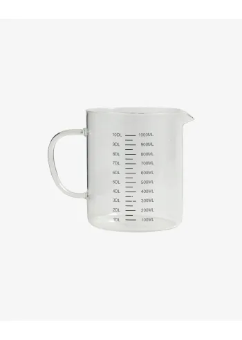 Nordal - Tasse à mesurer - MEASURE cup - Clear/Black Print - 1 Liter