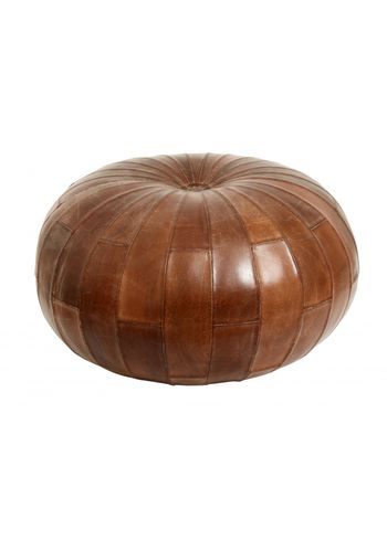 Nordal - Puf - RUGBY leather pouf - Antique Brown