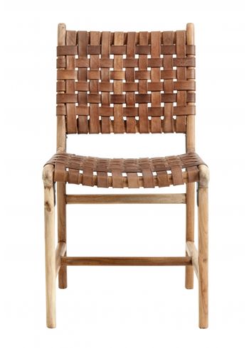 Nordal - Eetkamerstoel - AYA dinner chair - Brown Leather/Wood