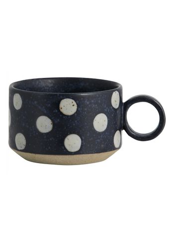 Nordal - Conjunto - GRAINY Tea Cups - Dark blue w. dots