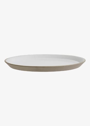 Nordal - Plate - Stoneware Kagetallerken - Beige/White - Ø22