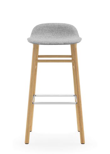 Normann Copenhagen - Barhocker - Form Barstool - 75 cm - Full Upholstery Wood - Stel: Eg / Synergy: LDS16 (Partner, grey)