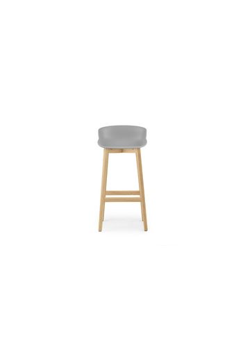 Normann Copenhagen - Barstol - Hyg bar stool 75 cm wood - Grå - Egetræ