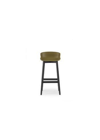 Normann Copenhagen - Barstol - Hyg bar stool 75 cm wood - Olive - Sort Egetræ