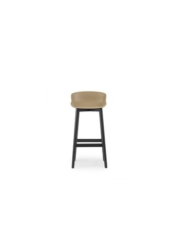 Normann Copenhagen - Barstol - Hyg bar stool 75 cm wood - Sand - Sort Egetræ