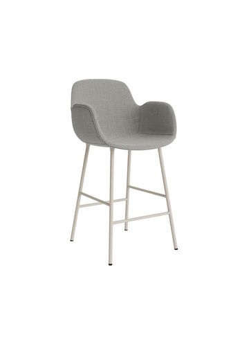 Normann Copenhagen - stołek barowy - Form Bar Armchair 65 cm Full Upholstery Steel - Remix 133 /